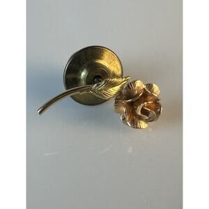 Vintage Krementz Mini Rose Pin Gold Tone